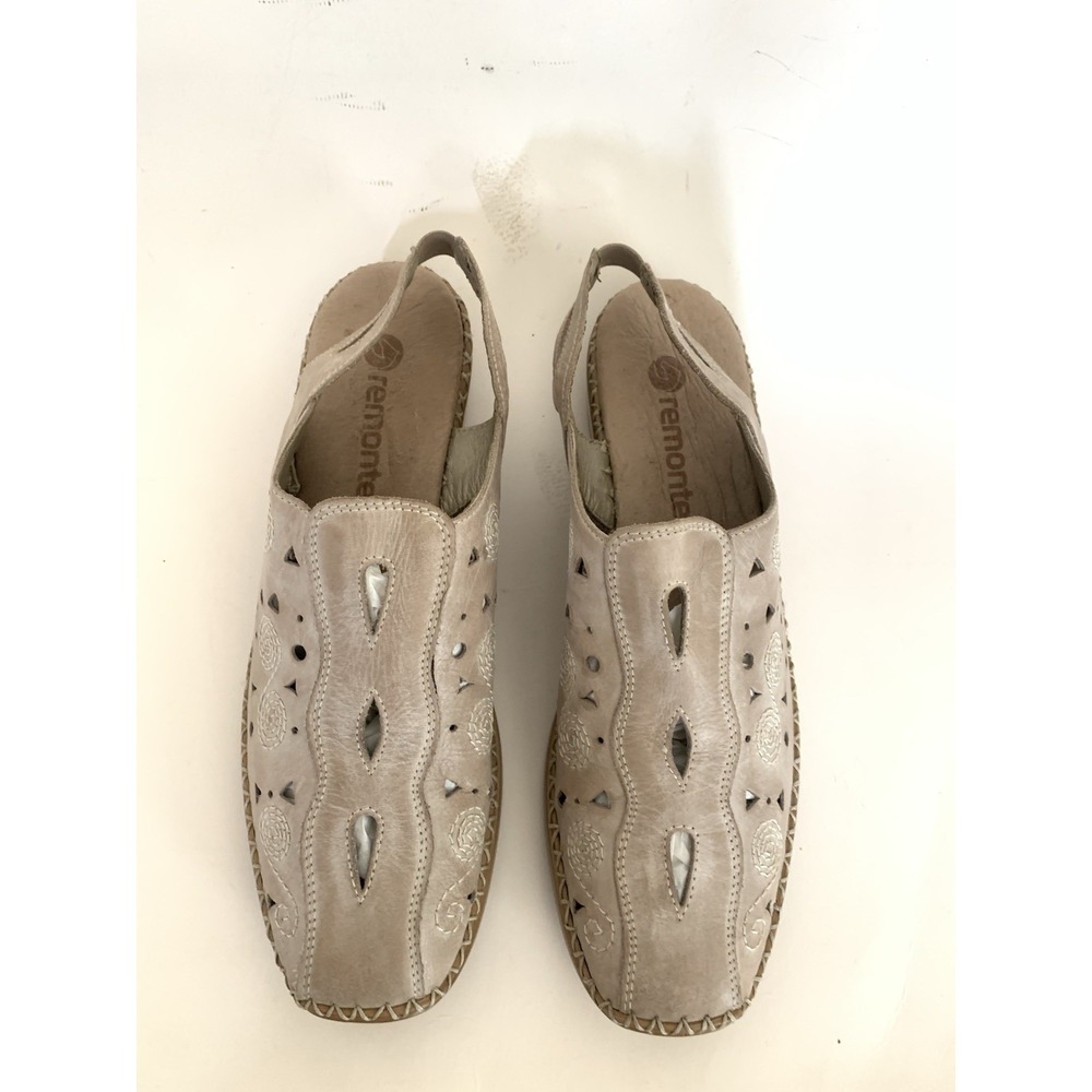 Remonte Women's Beige Leather Slingback Comfort Shoes Clogs EU 41 / US 10 - Picture 5 of 15